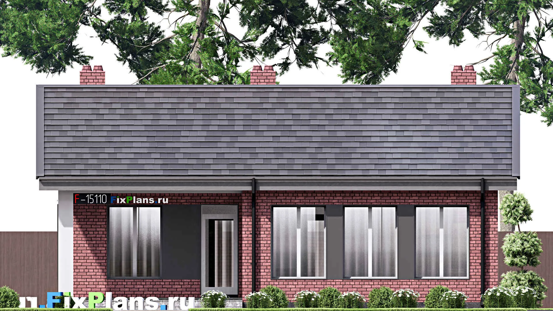 F-15110 - Проект бани 10 на 11, площадью 80 м² с санузлом