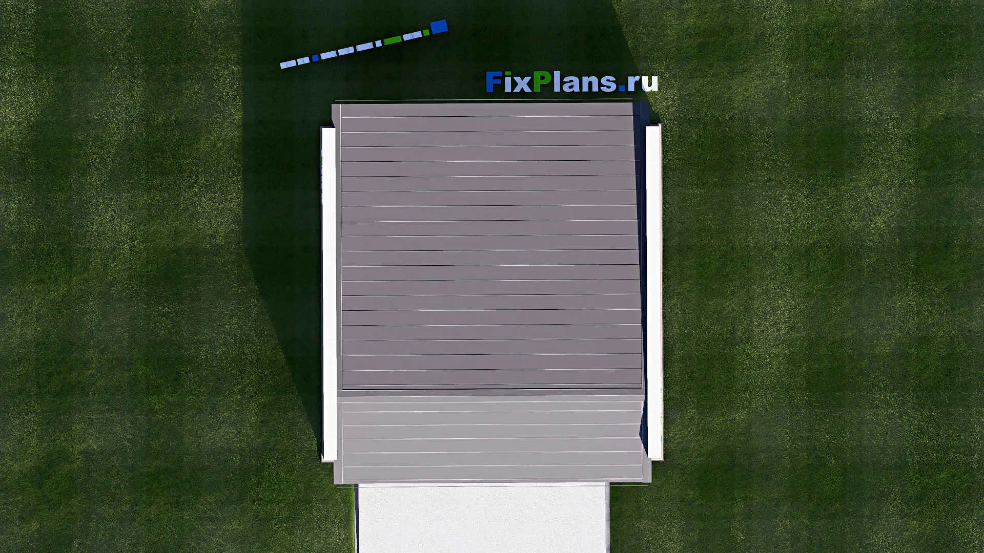 F-19142 - Проект гаража из газобетона 8 на 9, площадью 110 м² на 2 машиноместа