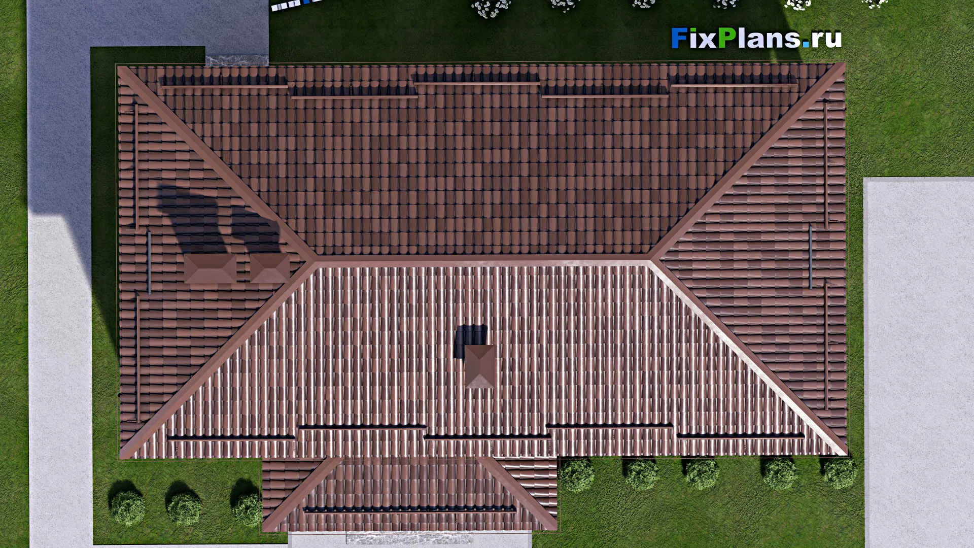 F-13238 - Планы двухэтажного дома 10 на 16, площадью 200 м² с террасой, балконом и 4 спальнями