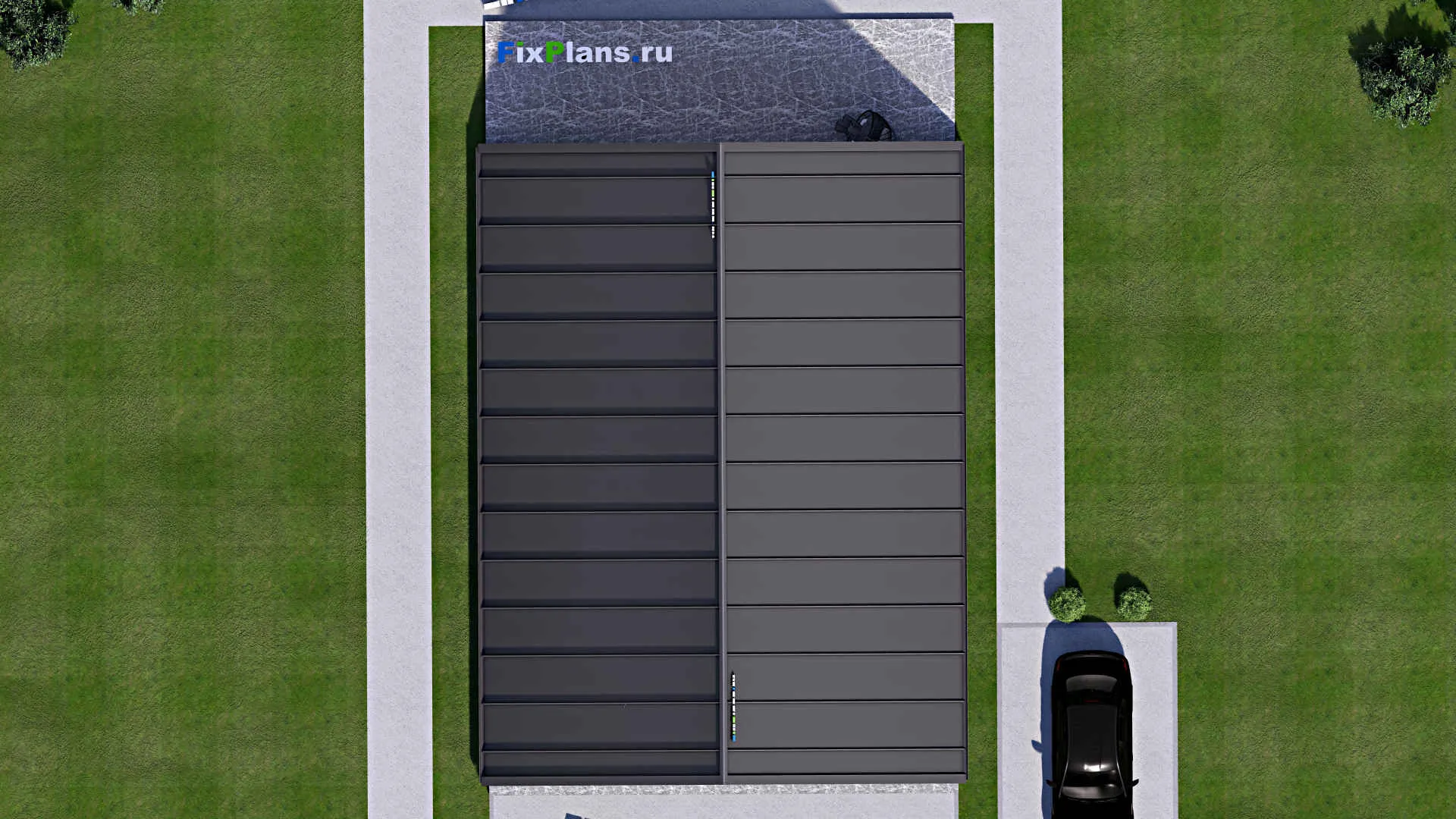 F-16703 - Проект дома с мансардой 11 на 18, площадью 220 м² с террасой, балконом и 4 спальнями