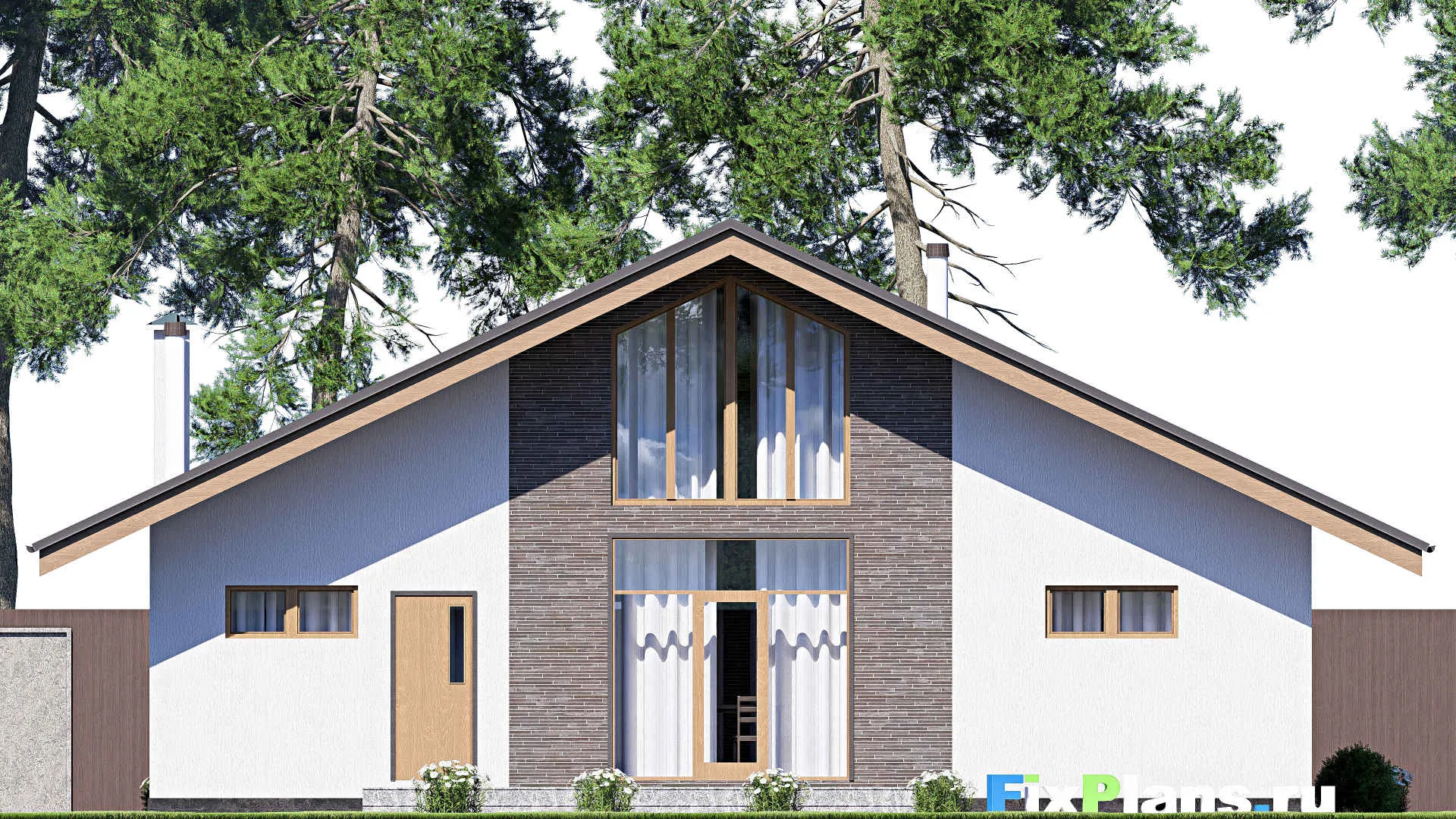 F-19907 - Проект одноэтажного дома 11 на 14, площадью 110 м² с 2 спальнями