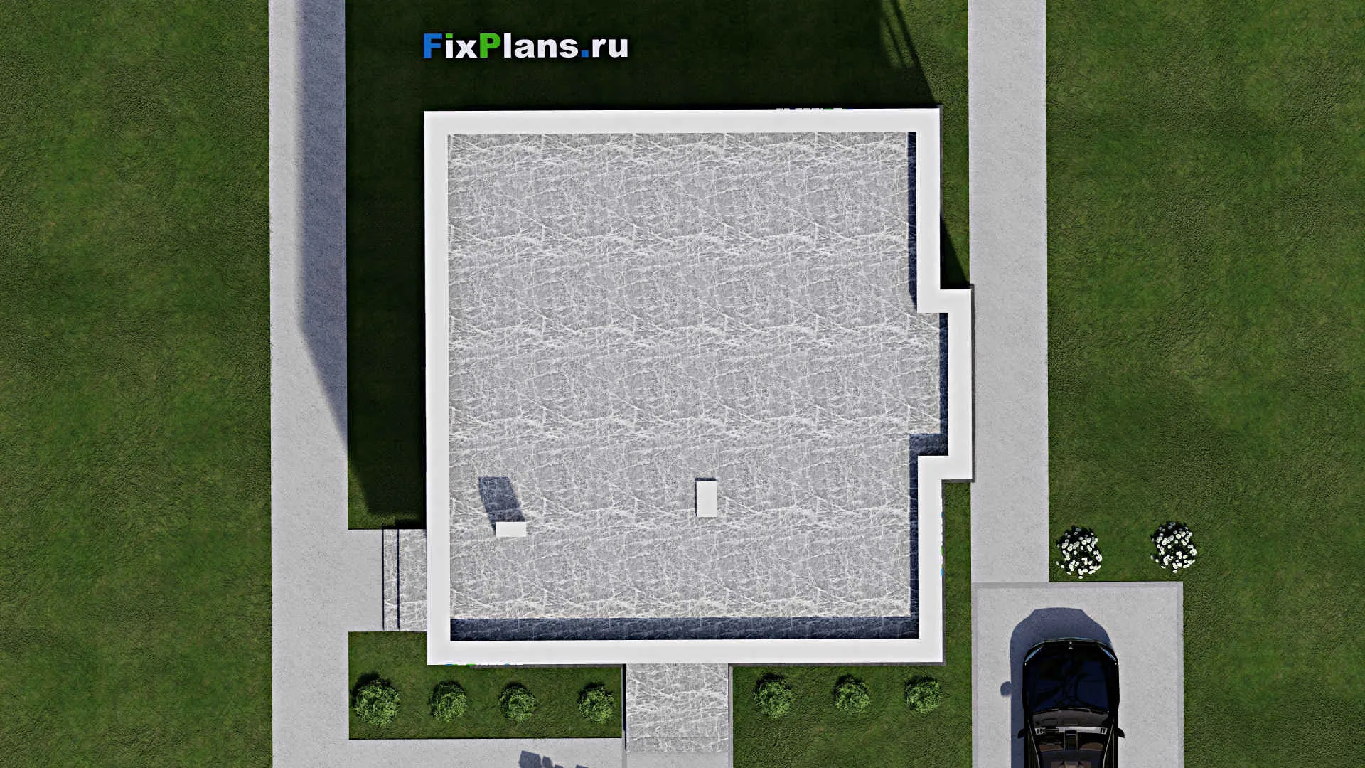 F-10592 - Проект двухэтажного дома 11 на 12, площадью 170 м² с балконом и 5 спальнями