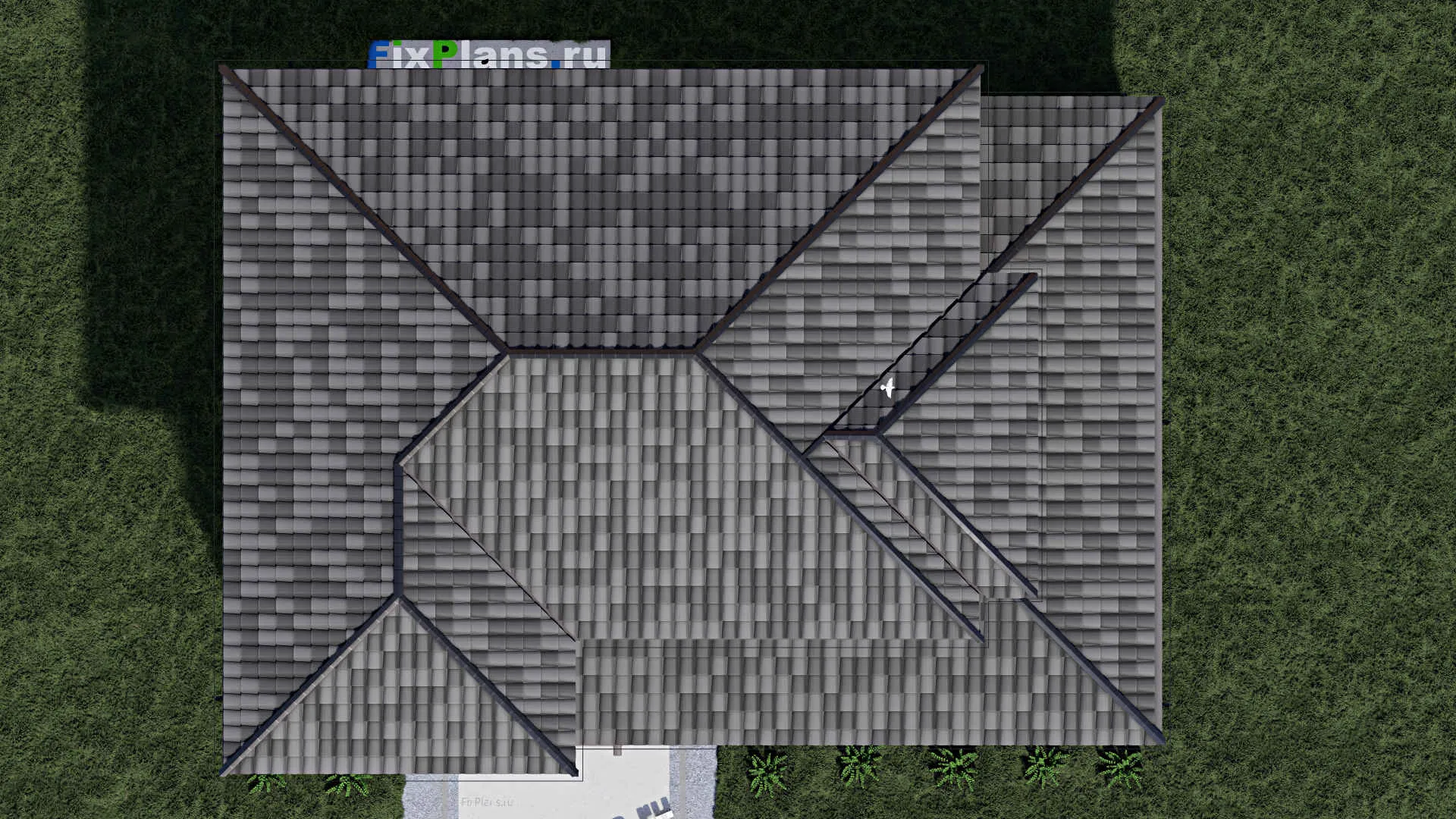 F-0170 - Проект двухэтажного дома 11 на 13, площадью 240 м² с террасой и 2 спальнями