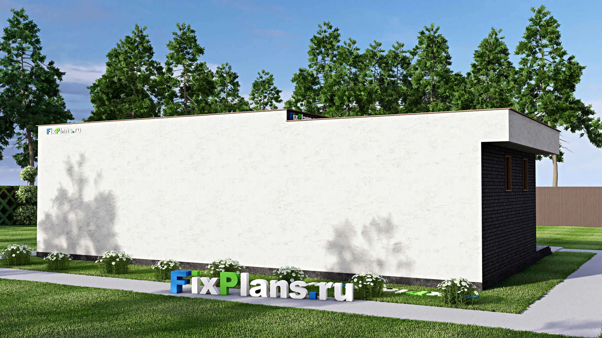 F-14957 - Проект бани 10 на 15, площадью 110 м² с комнатой отдыха, терассой, бассейном и санузлом