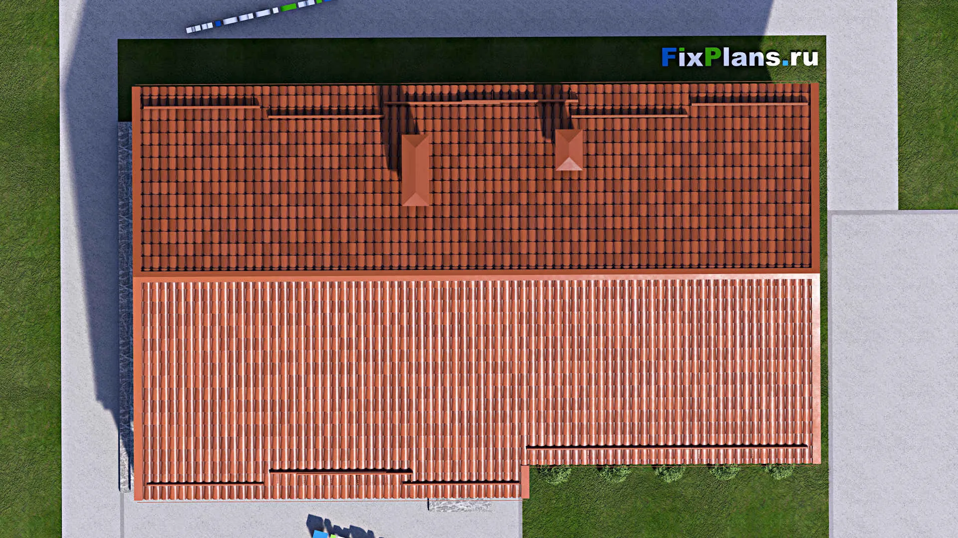 F-13751 - Проект одноэтажного дома 10 на 17, площадью 130 м² с террасой и 3 спальнями