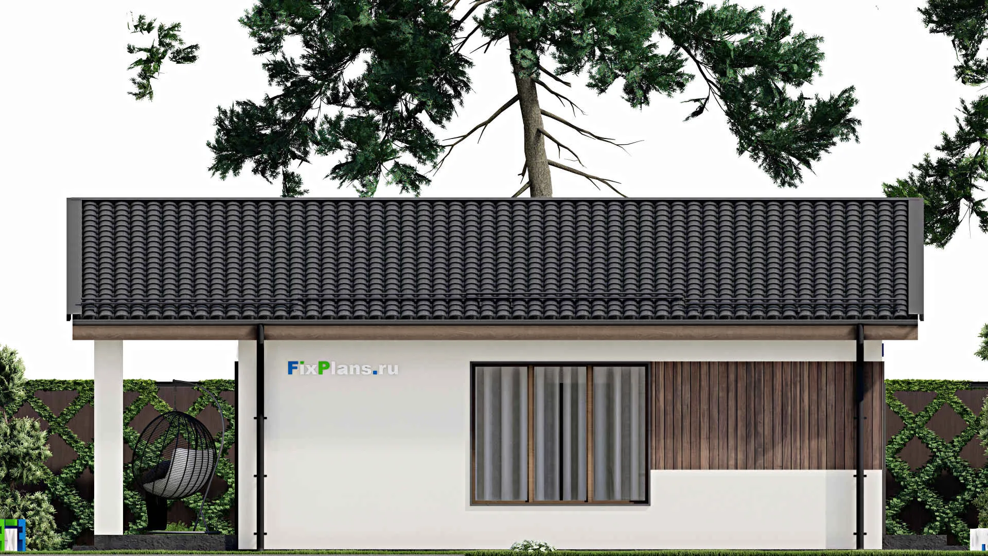 F-4778 - Проект одноэтажного дома 9 на 11, площадью 100 м² с 2 спальнями