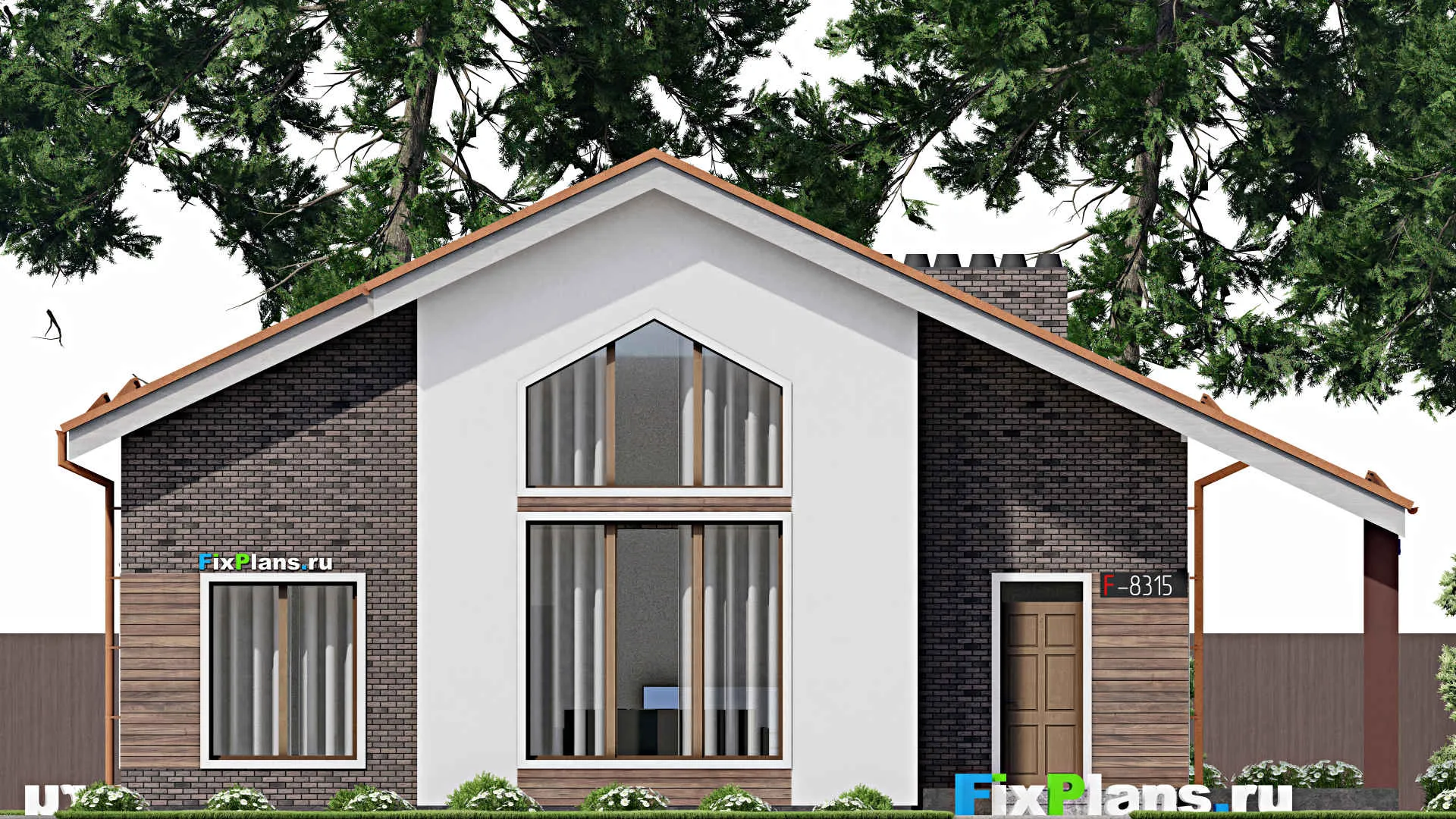 F-8315 - План одноэтажного дома 14 на 15, площадью 160 м² с 3 спальнями