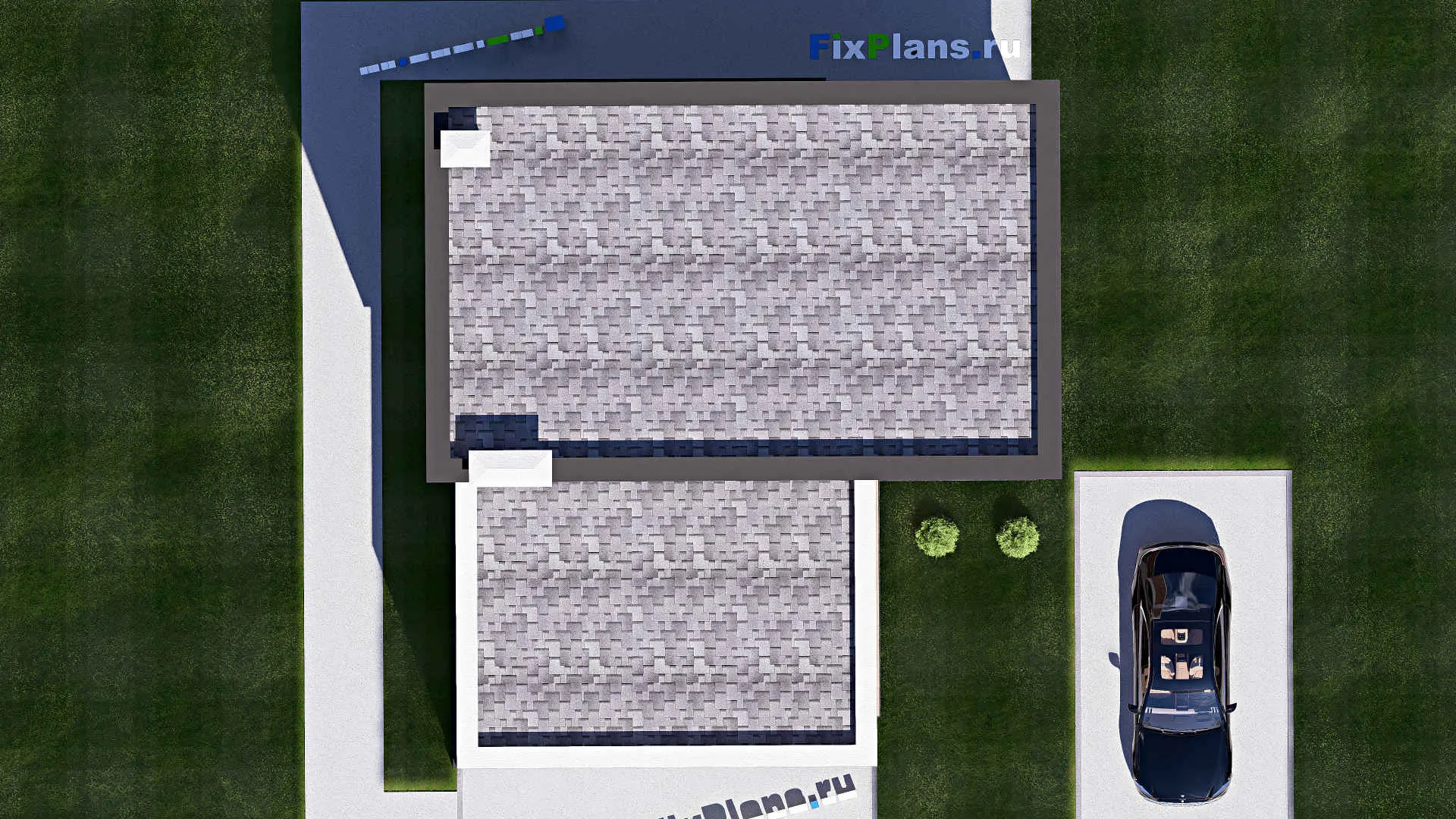 F-17855 - Планы двухэтажного дома 12 на 13, площадью 160 м² с балконом и 4 спальнями