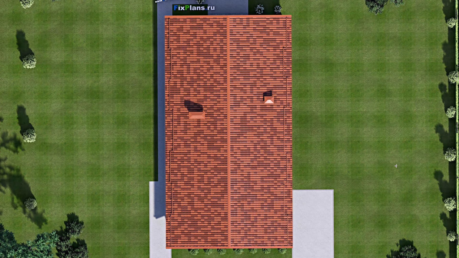 F-13706 - Проект одноэтажного дома 11 на 22, площадью 200 м² с террасой и 3 спальнями