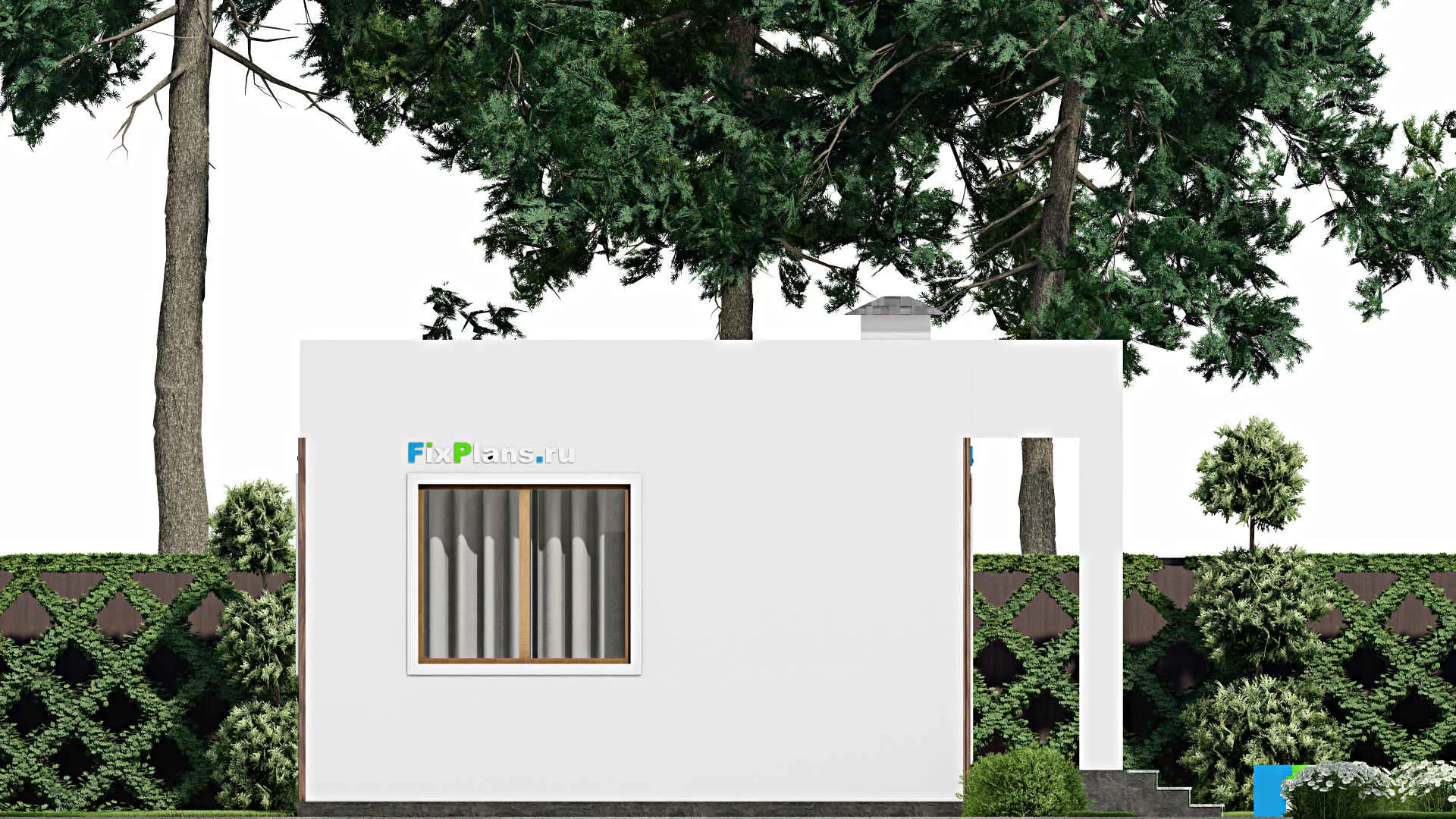 F-9440 - План одноэтажного дома 8 на 31, площадью 170 м² с 4 спальнями