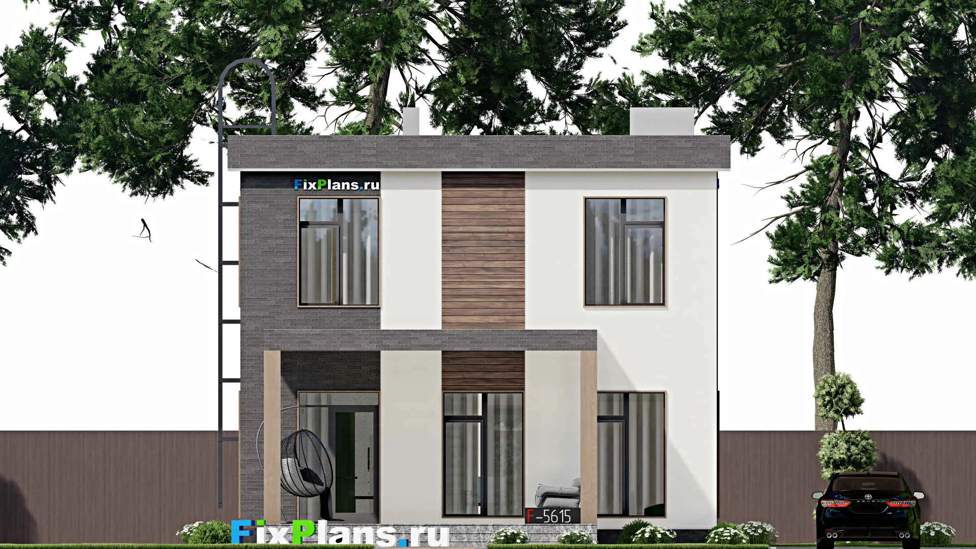 F-5615 - Проект двухэтажного дома 9 на 11, площадью 160 м² с 4 спальнями