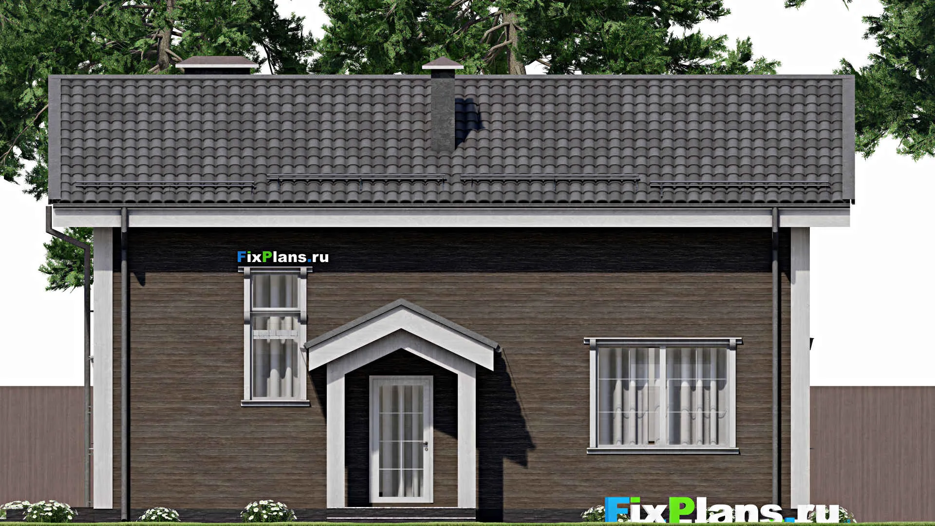 F-6821 - Проект дома с мансардой 13 на 14, площадью 180 м² с 4 спальнями