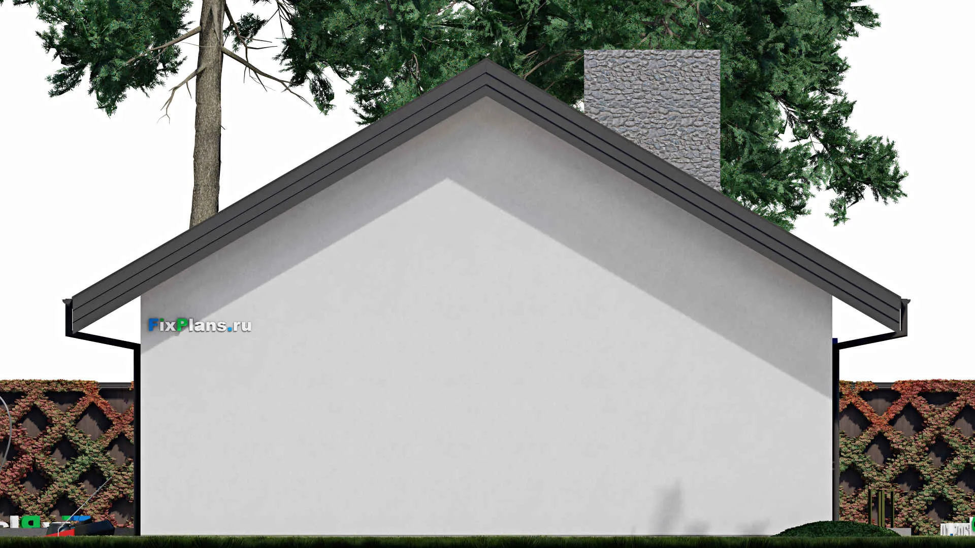 F-0161 - Проект одноэтажного дома 11 на 17, площадью 190 м² с террасой и 3 спальнями